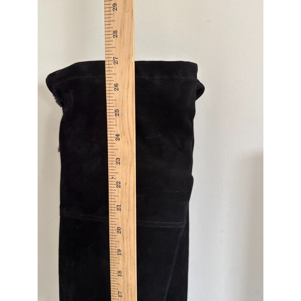 Stuart Weitzman Black Suede Over The Knee Thigh High Boots 9M Made Spain - Picture 4 of 14